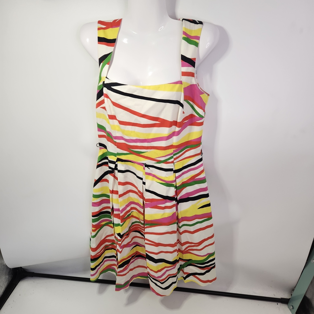 David Meister Colorful Striped Mini Dress Size 6